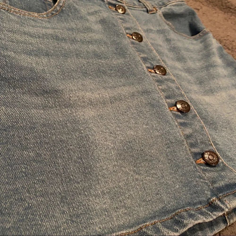 Harper Blue Jean Mini Skirt - Picture 4 of 10